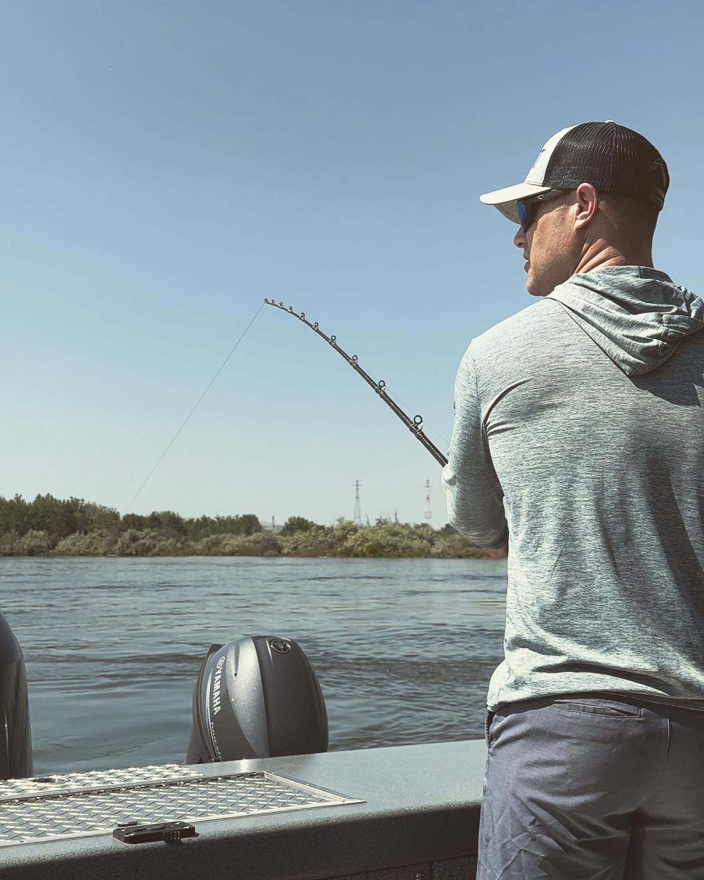 Richard fishing on the Columbia River near Burbank